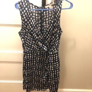 Blue and White Polka Dot Dress